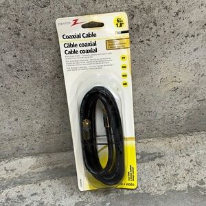 Zenith RG6 Coaxial Cable 6ft NOS Sealed TV Cable SAT VCR Antenna